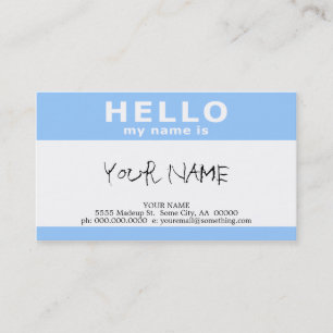 hallo ist mein Name: Visitenkarte