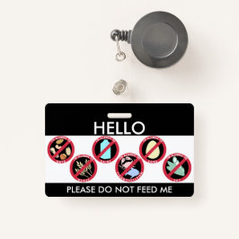 Hallo ist mein Name zum kundenspezifischen Ausweis