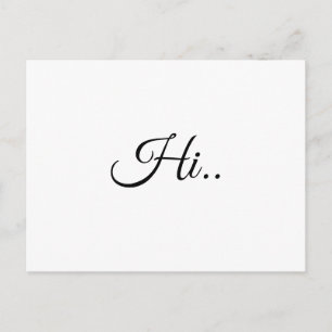 Hallo Ivory Cream Minimalist Schrift Design Postkarte
