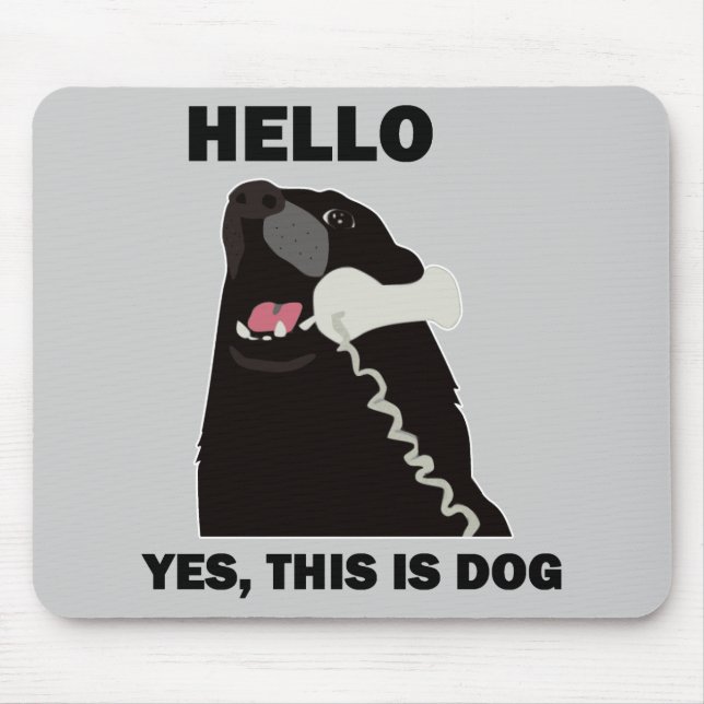 HALLO JA IST DIESES HUNDEtelefontelefon Mousepad (Vorne)