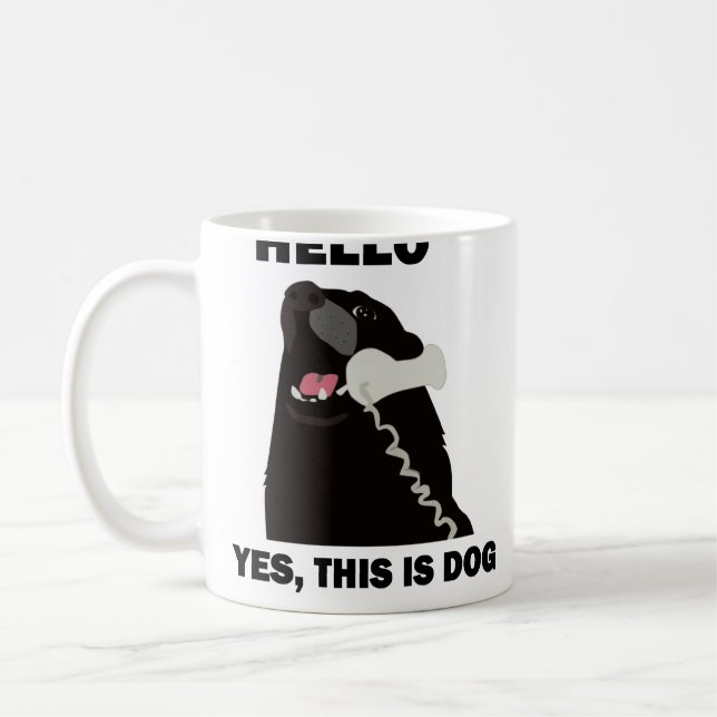 HALLO JA IST DIESES HUNDEtelefontelefon Tasse (Links)