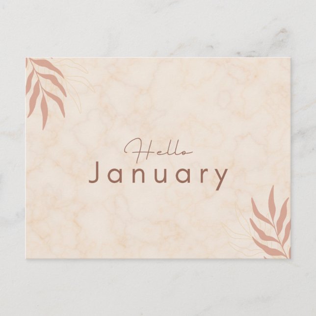 Hallo Januar  Postkarte (Vorderseite)