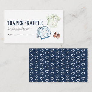 Hallo Junge Baby Shower Windel Raffle Begleitkarte