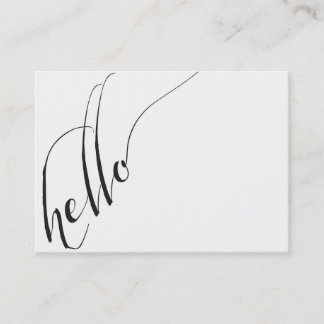 hallo kalligraphische Skript-Visitenkarte Visitenkarte