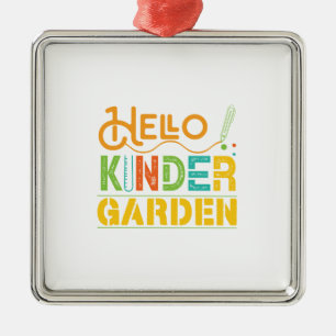 Hallo Kinder Garden Teacher Ornament Aus Metall