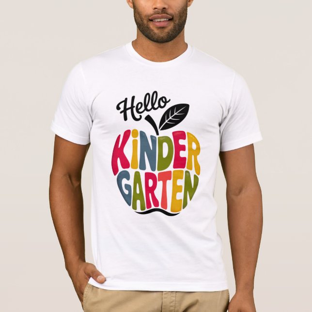 Hallo Kinder Garten Erster Schultag T-Shirt (Vorderseite)