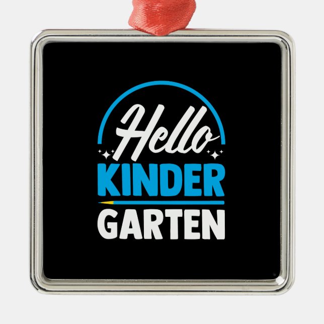Hallo Kinder Garten Ornament Aus Metall (Vorne)