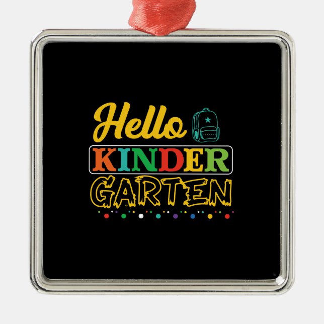 Hallo Kinder Garten Ornament Aus Metall (Vorne)