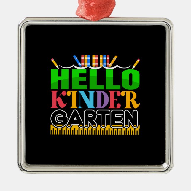 Hallo Kinder Garten Ornament Aus Metall (Vorne)