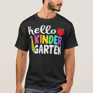 Hallo Kindergarten Abschluss Lehrerin zurück T-Shirt