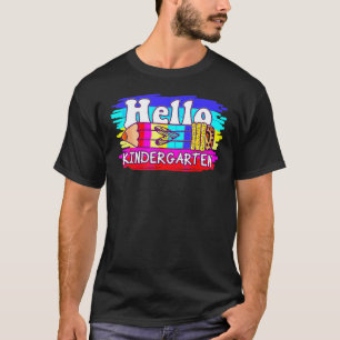 Hallo Kindergarten Bleistift Leopard Zurück zur Sc T-Shirt