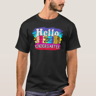 Hallo Kindergarten Bleistift Leopard zurück zur Sc T-Shirt