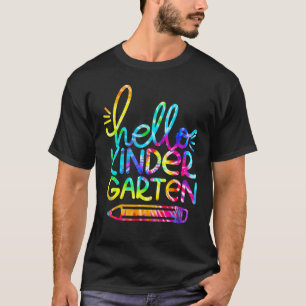 Hallo Kindergarten Bleistift Zurück zur Schule Leh T-Shirt