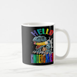 Hallo Kindergarten Dinosaurier Zurück zur Schule Kaffeetasse
