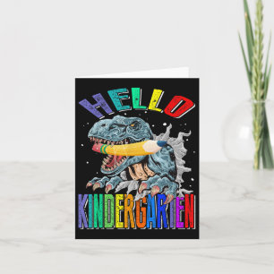 Hallo Kindergarten Dinosaurier zurück zur Schule Karte