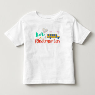 Hallo Kindergarten, erster Schultag Kleinkind T-shirt