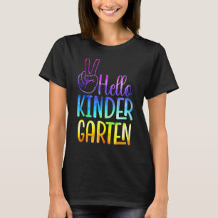 Hallo Kindergarten Erster Schultag Zurück zum T-Shirt