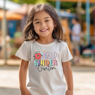 Hallo Kindergarten Erster Tag der Schule Apple Kleinkind T-shirt