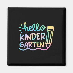 Hallo Kindergarten Gefärbte Krawatte Lehrer Kinder Magnet