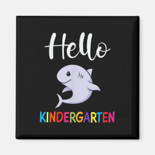 Hallo Kindergarten Hai Lehrer Schüler Zurück zur S Magnet