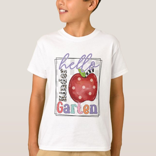 Hallo Kindergarten, Junge oder Mädchen T-Shirt (Vorderseite)
