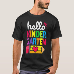 Hallo Kindergarten Kindergartenlehrer Kinder zurüc T-Shirt