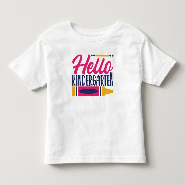 Hallo Kindergarten Kleinkind T-shirt (Vorderseite)
