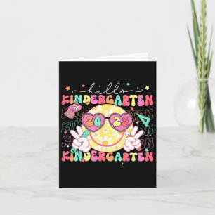 Hallo Kindergarten Lächeln Gesicht Zurück zur Schu Karte