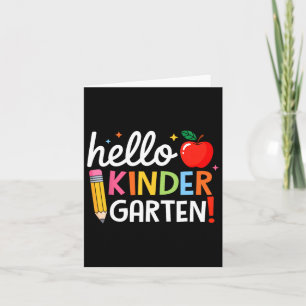 Hallo Kindergarten Lehrer Kinder zurück zur Schule Karte