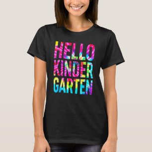 Hallo Kindergärten Lehrer Schüler Tie Dye Zurück Z T-Shirt