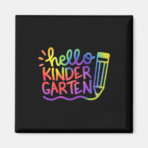 Hallo Kindergarten-Lehrer Tie Dye Willkommen Byck Magnet