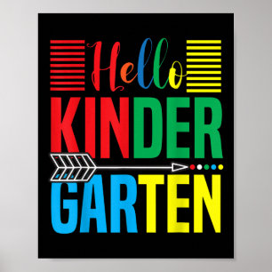 Hallo Kindergarten-Lehrer Zurück zur Schule Poster