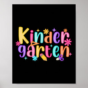 Hallo Kindergarten Lehrerin Girls Kindergarten Rüc Poster