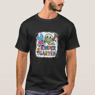 Hallo Kindergarten Leopard Lehrer Zurück T T-Shirt