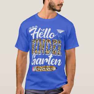 Hallo Kindergarten Leopardenprint Kindergarten Zur T-Shirt