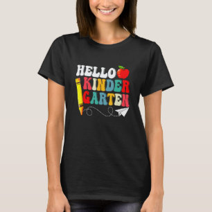 Hallo Kindergarten Lustiger Lehrer Zurück zur Schu T-Shirt