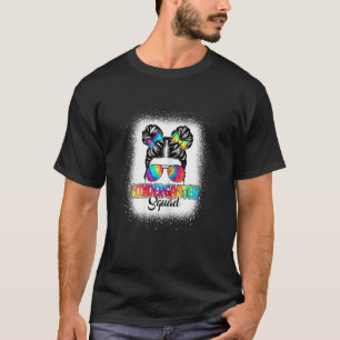 Hallo Kindergarten Messy Bun Girl Team Kinder Back T-Shirt