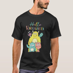 Hallo Kindergarten mit Niedlichen Monstern für Kin T-Shirt