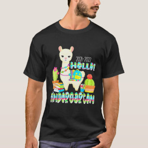 Hallo Kindergarten Niedlich Llama Alpaca Zurück in T-Shirt