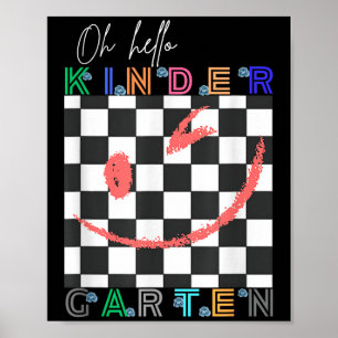 Hallo Kindergarten Niedliche Ausstattung für Kinde Poster