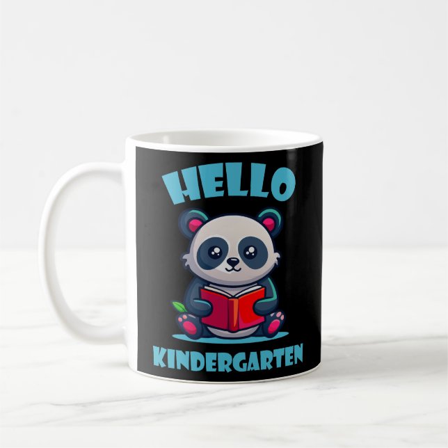 Hallo Kindergarten Panda Kaffeetasse (Links)