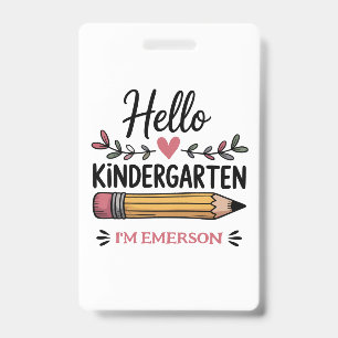 Hallo Kindergarten Personalisierter Rückkehr zur S Ausweis