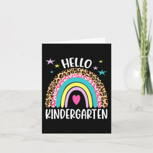 hallo Kindergarten Rainbow - zurück nach Schoo Karte