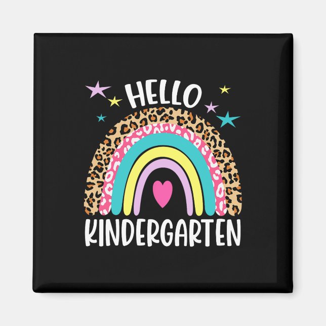 hallo Kindergarten Rainbow - zurück nach Schoo Magnet (Vorne)