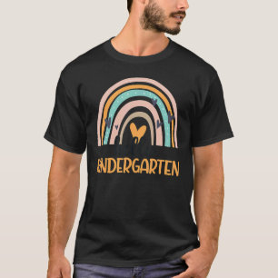 Hallo Kindergarten Regenbogen Lehrer Erster Schult T-Shirt
