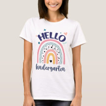 Hallo Kindergarten Retro Regenbogen für Lehrer Gir