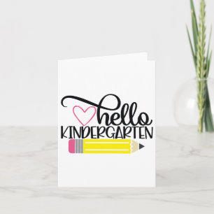 Hallo Kindergarten Shirt CK to School Teacher Stud Karte