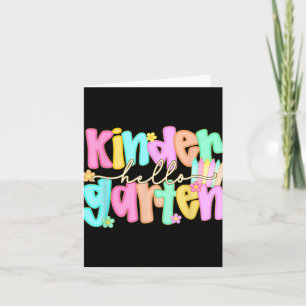 Hallo Kindergarten Shirt erster Tag zurück nach Sc Karte