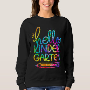 Hallo Kindergarten Stift zurück zum Schullehrer K Sweatshirt