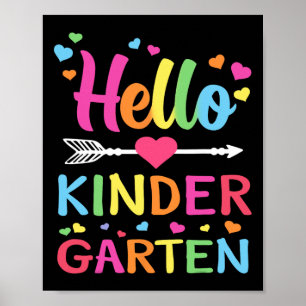 Hallo Kindergarten-Team Kinder Byck Zur Schule Leh Poster